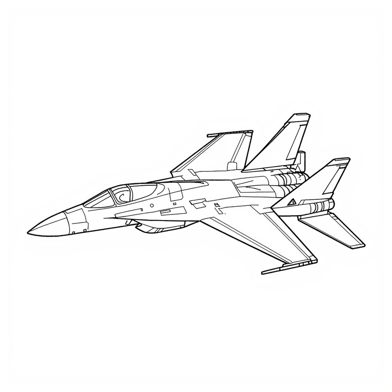 Aircraft 2 - free printable coloring page