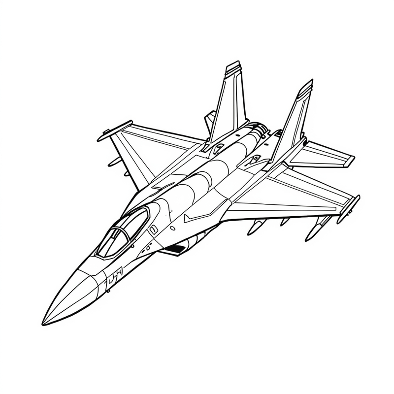 Aircraft 3 - free printable coloring page