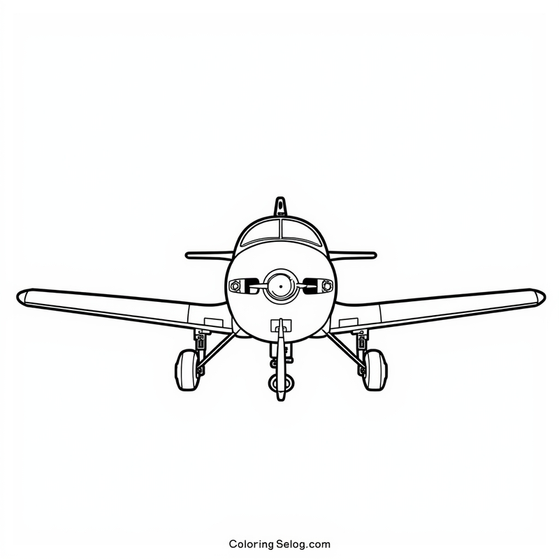Airplane 2 - free printable coloring page