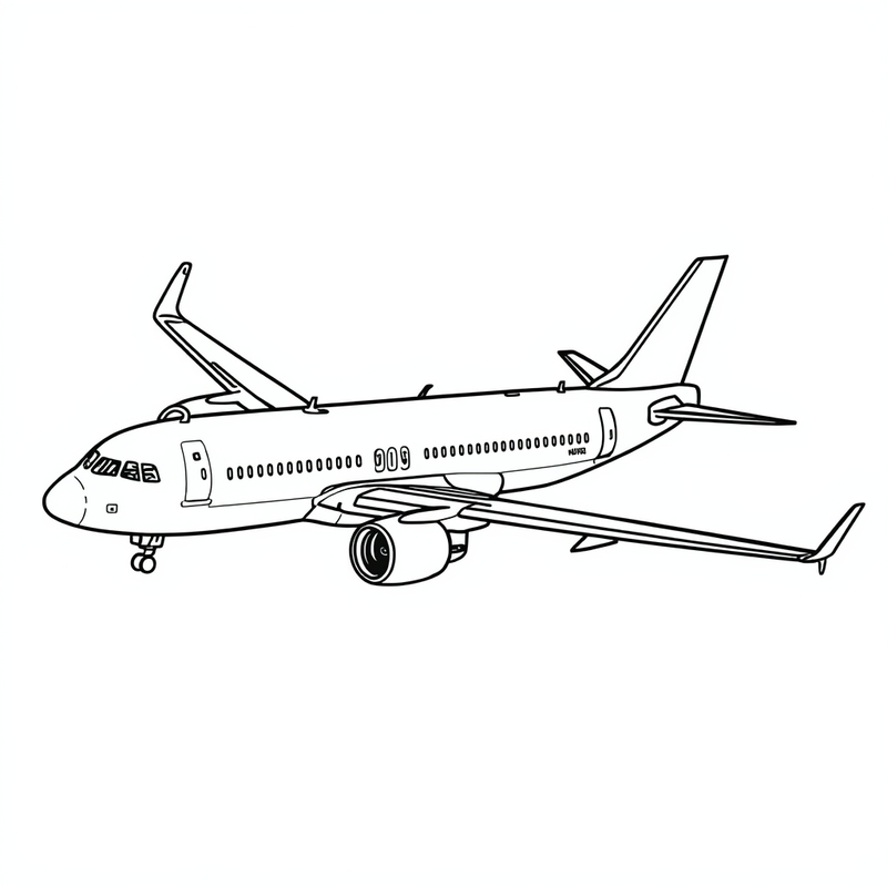 Airplane 6 - free printable coloring page