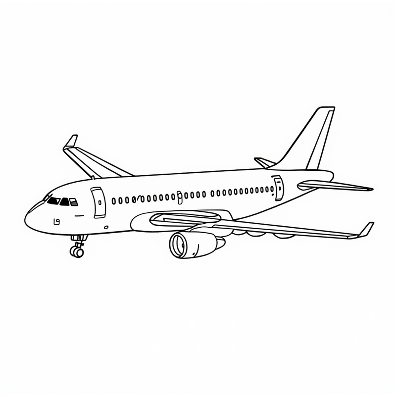 Airplane 7 - free printable coloring page