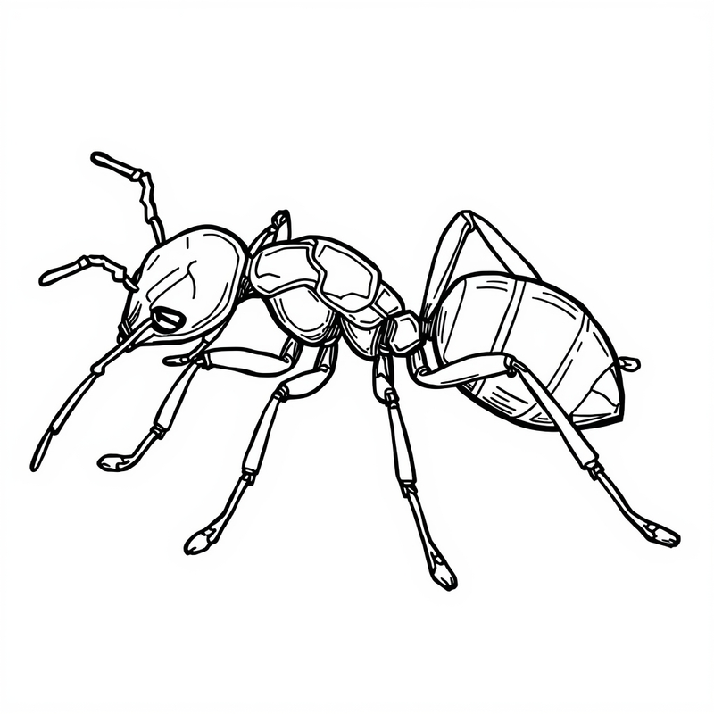 Ant 2 - free printable coloring page