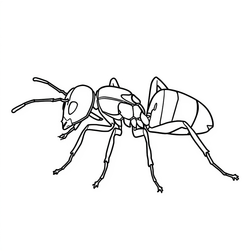 Ant 3 - free printable coloring page
