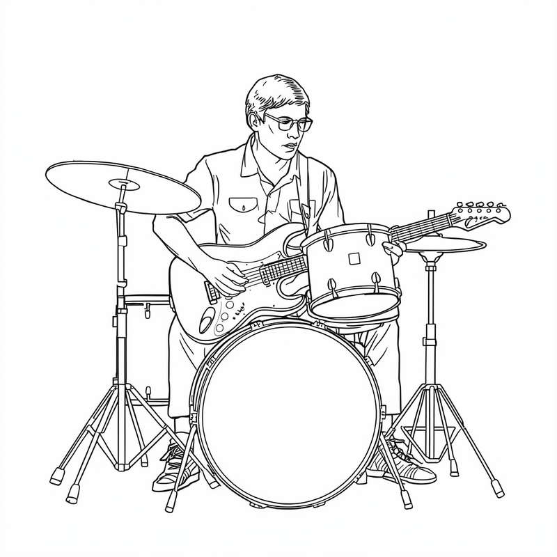 Artist 6 - free printable coloring page
