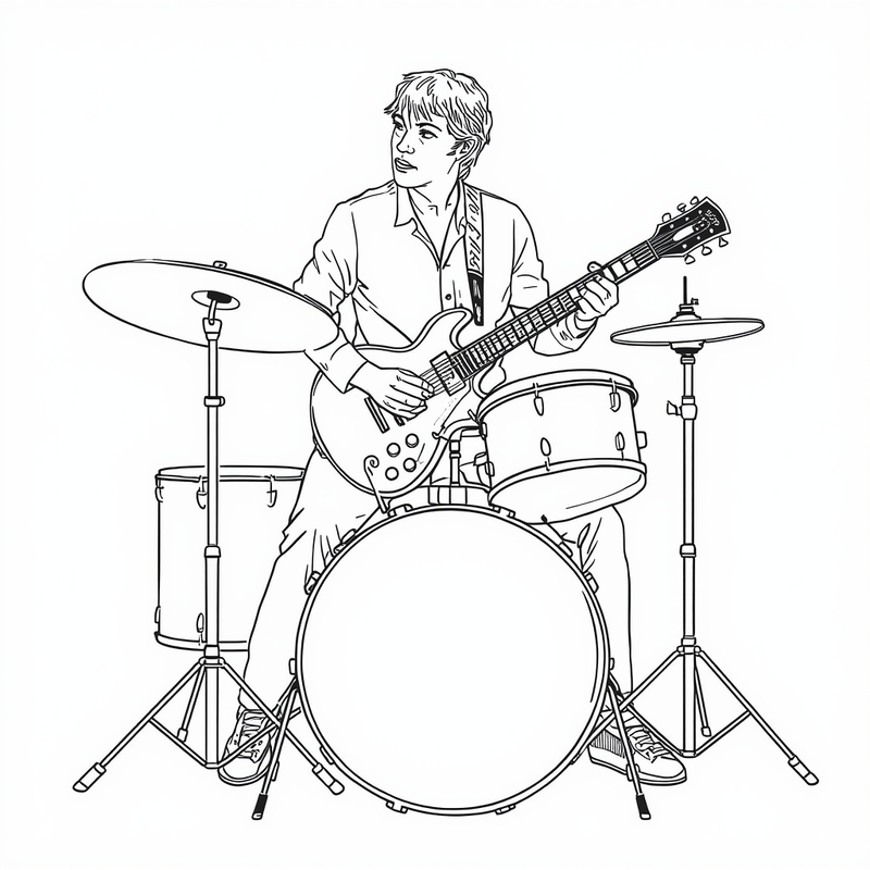 Artist 7 - free printable coloring page