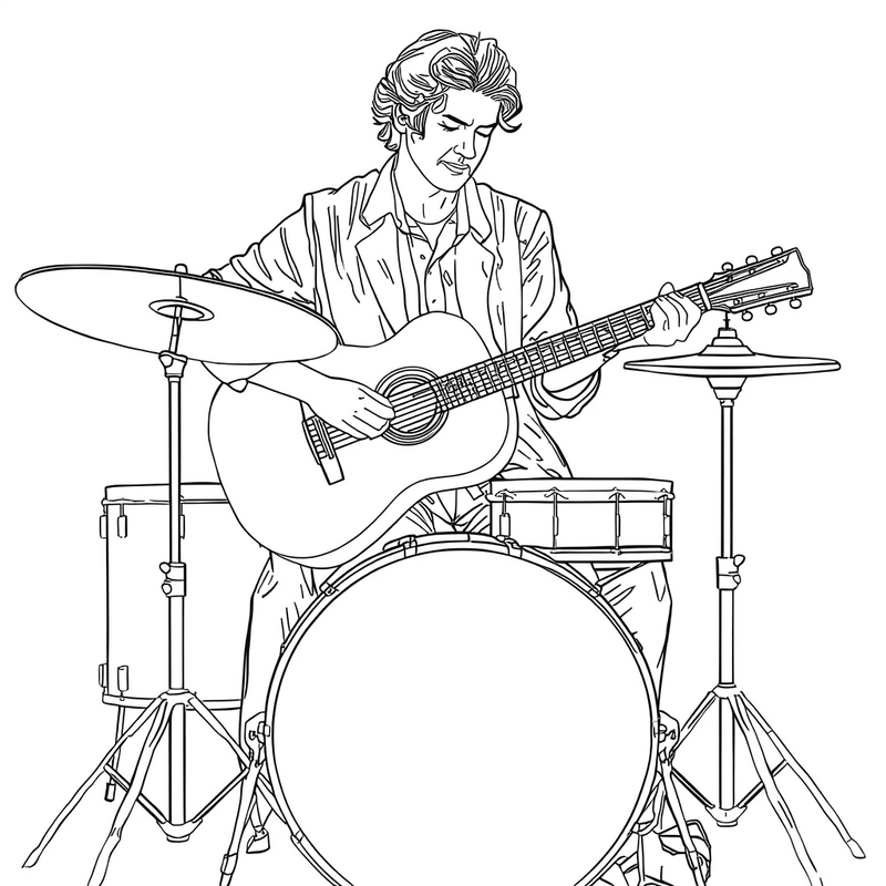 Artist 8 - free printable coloring page