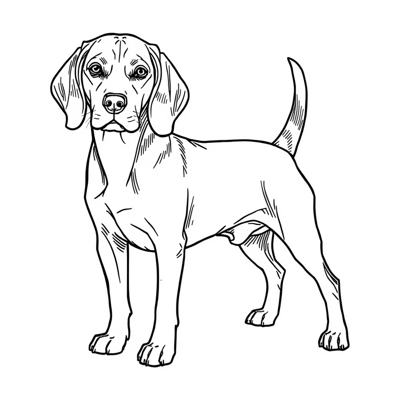 Beagle 2 - free printable coloring page
