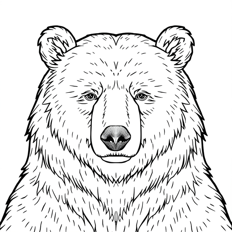 Bear 11 - free printable coloring page