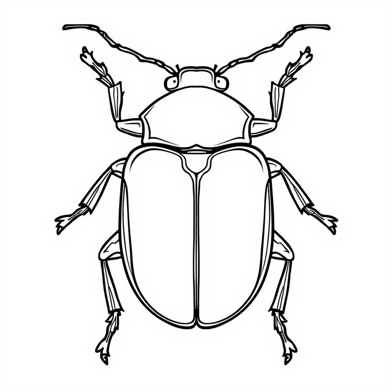 Beetle 4 - free printable coloring page