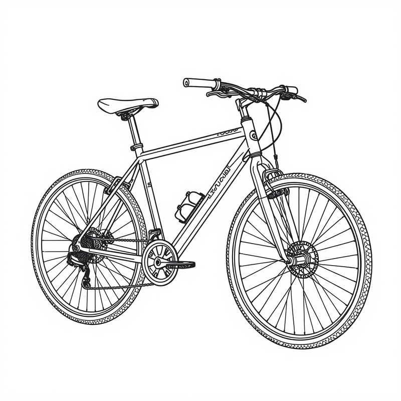 Bicycles coloring pages