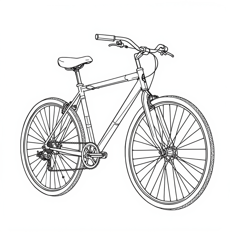 Bicycle 6 - free printable coloring page