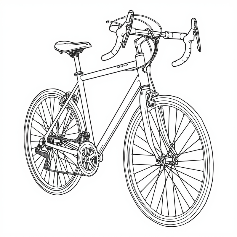 Bicycle 8 - free printable coloring page