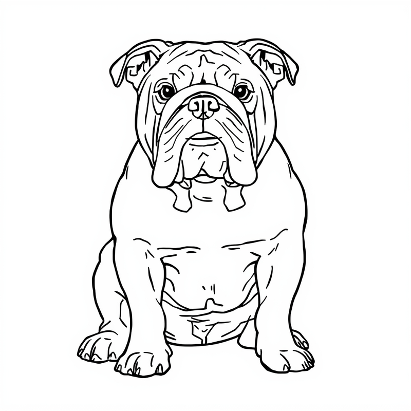 Bulldog 2 - free printable coloring page