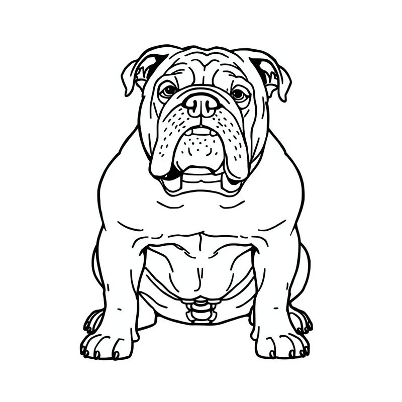 Bulldog 4 - free printable coloring page