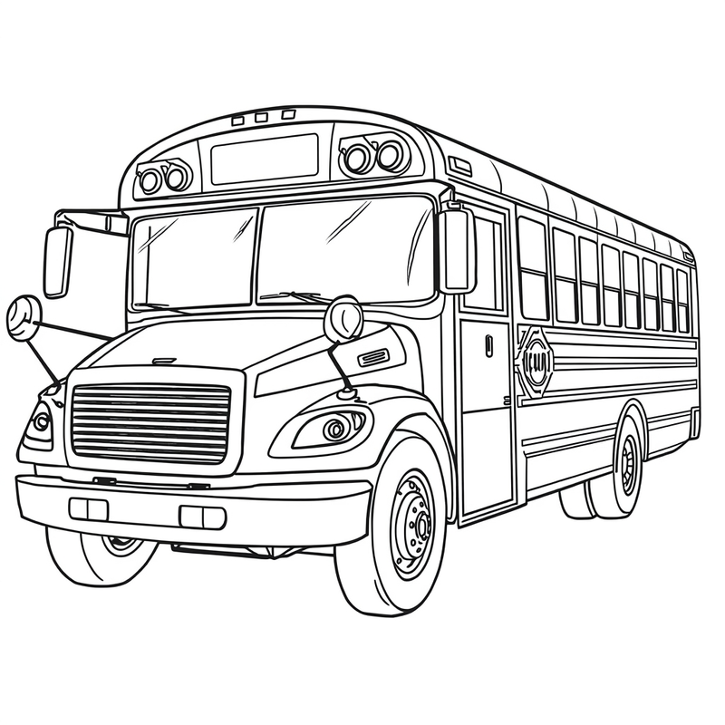 Bus 2 - free printable coloring page