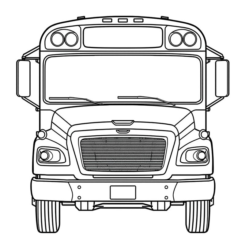 Bus 3 - free printable coloring page