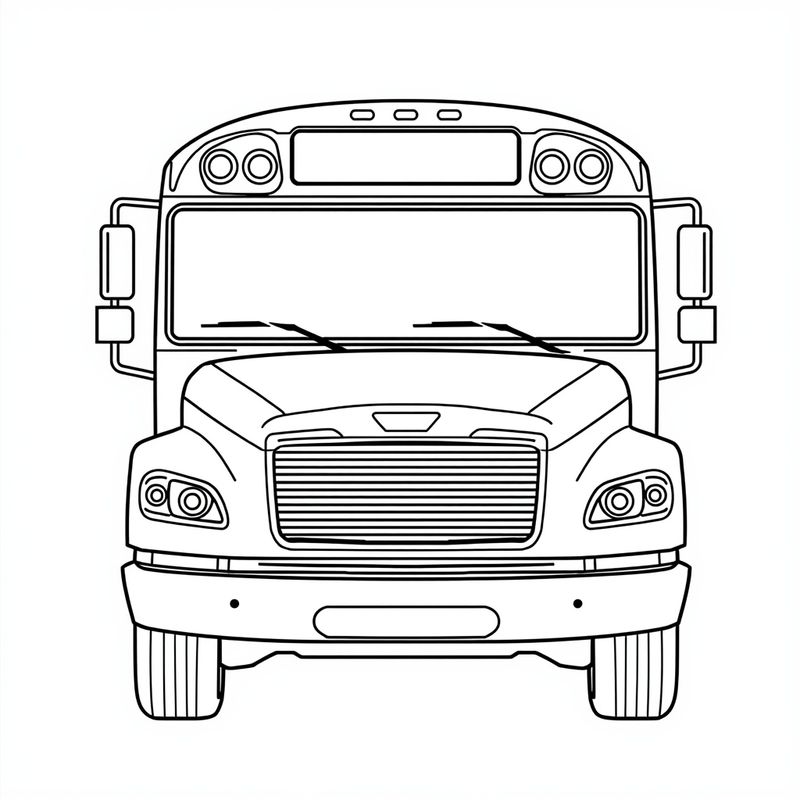 Bus 4 - free printable coloring page