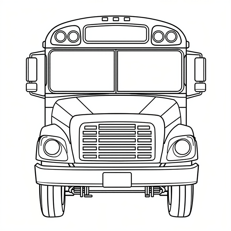 Bus 1 - free printable coloring page