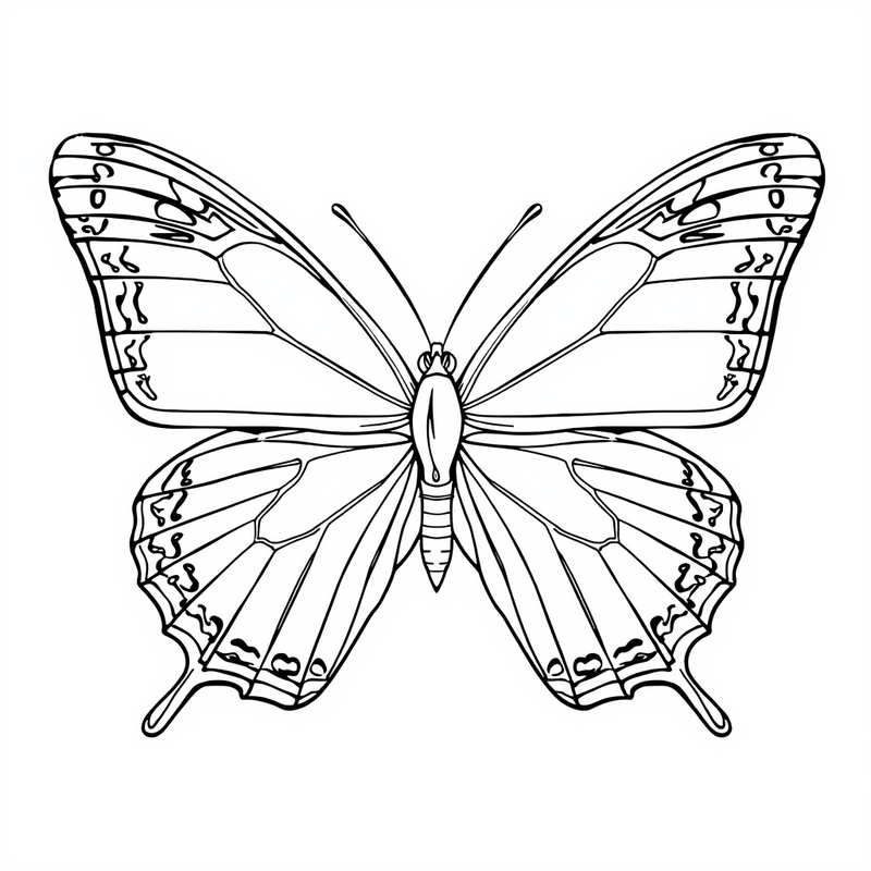 Butterfly 2 - free printable coloring page