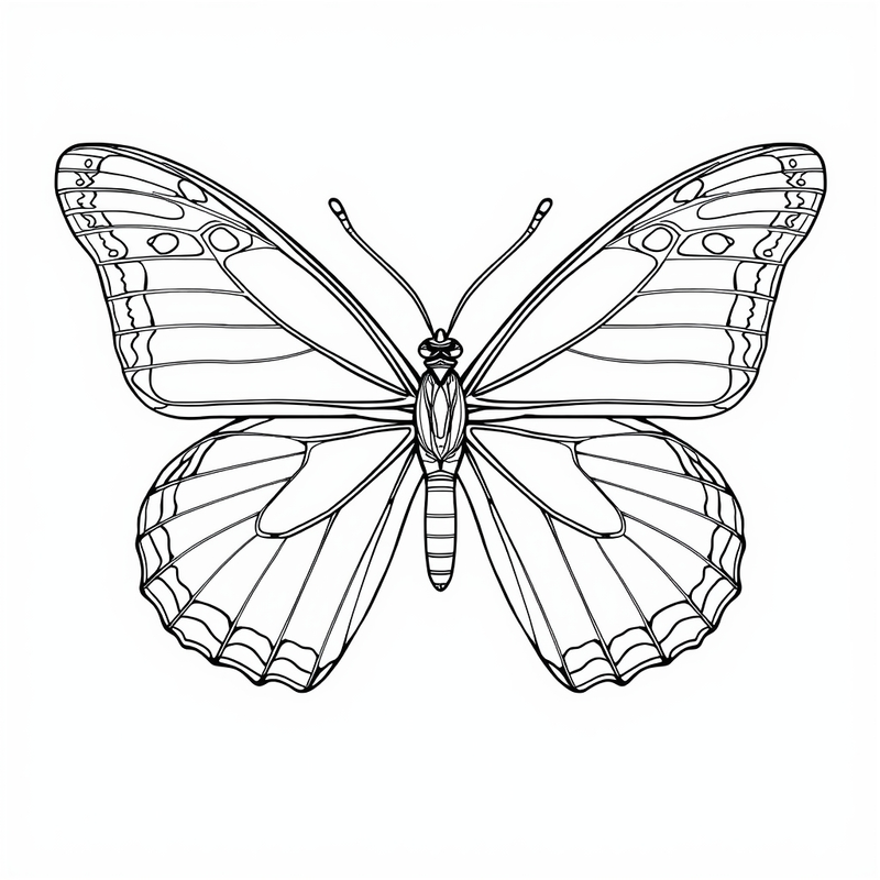 Butterfly 3 - free printable coloring page
