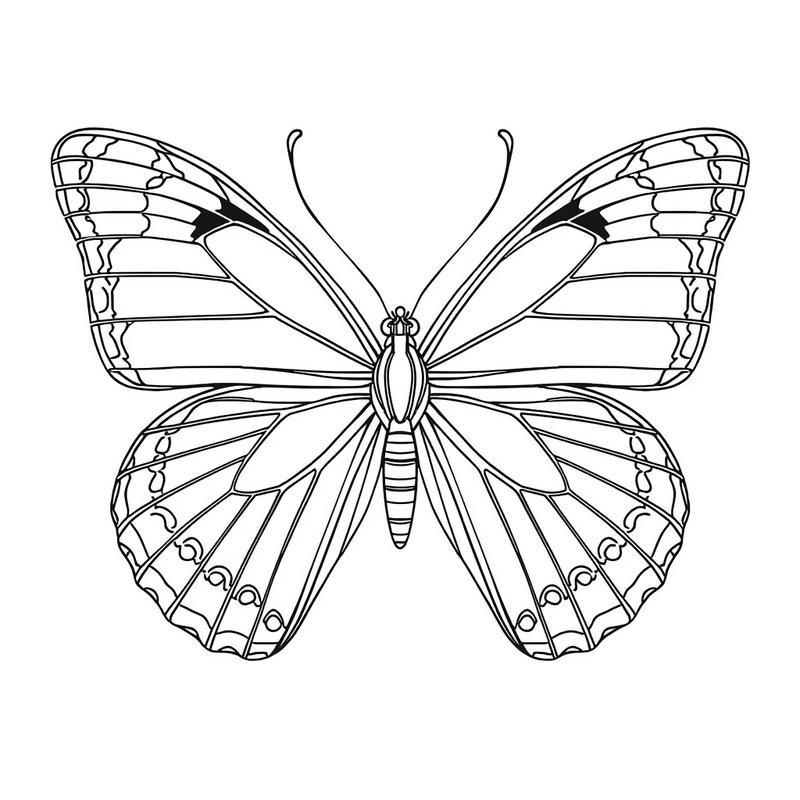 Butterfly 4 - free printable coloring page