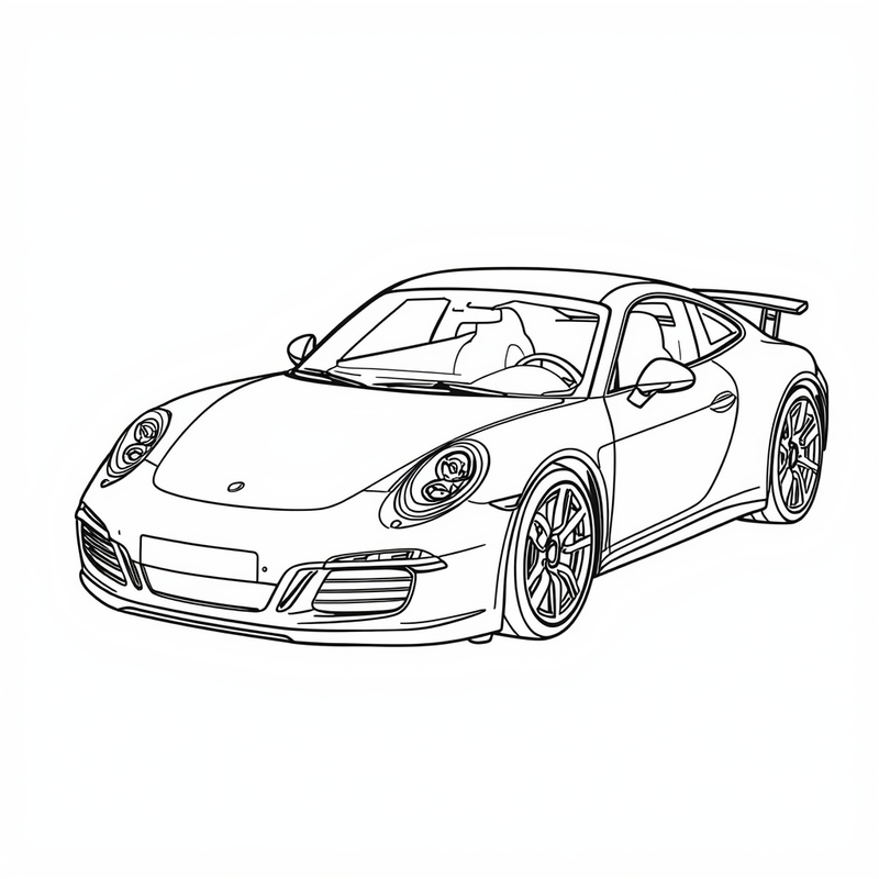 Car 3 - free printable coloring page
