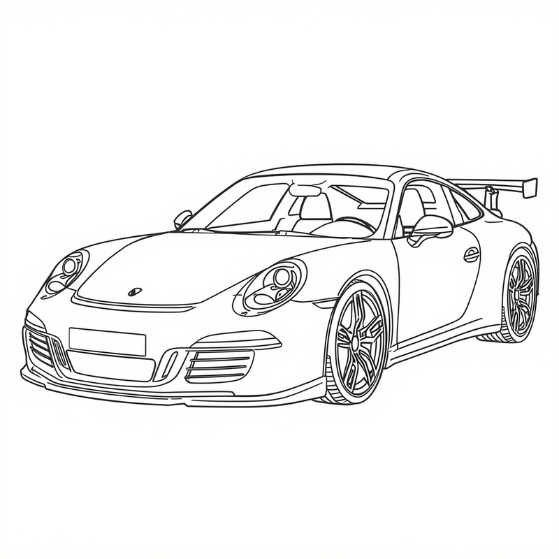Car 4 - free printable coloring page