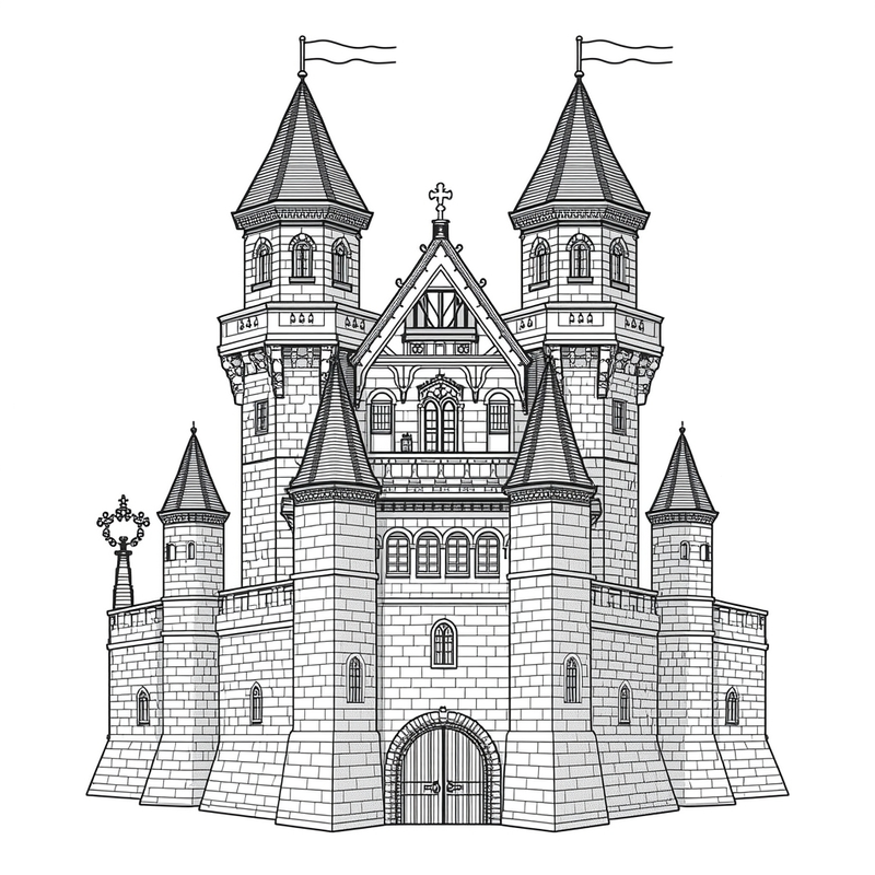 Castles coloring pages