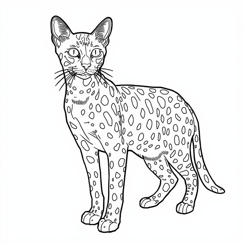 Cat 6 - free printable coloring page