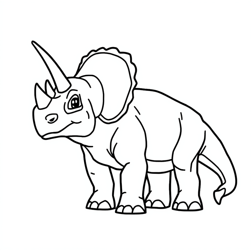 Ceratopsian 2 - free printable coloring page