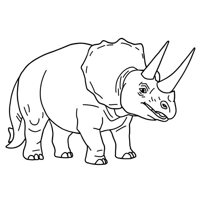 Ceratopsian 3 - free printable coloring page
