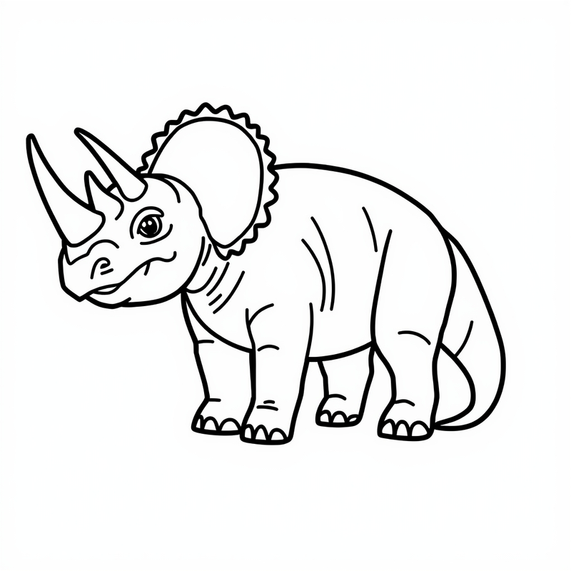 Ceratopsian 4 - free printable coloring page