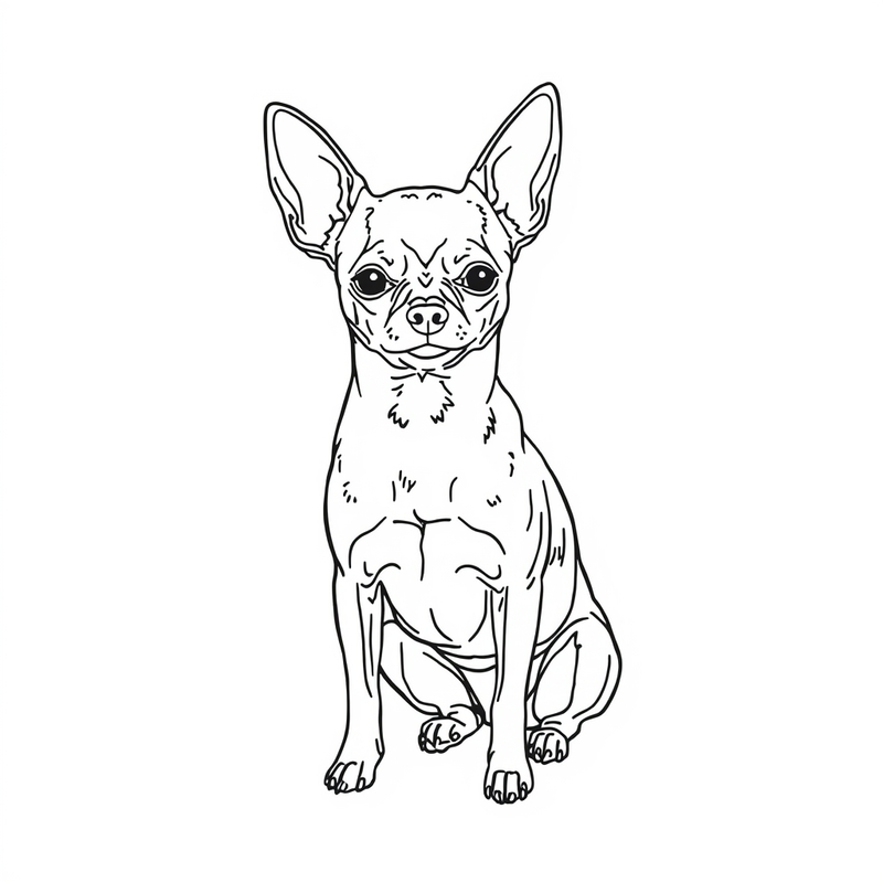Chihuahua 2 - free printable coloring page