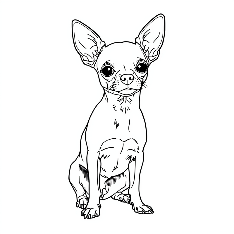 Chihuahua 3 - free printable coloring page