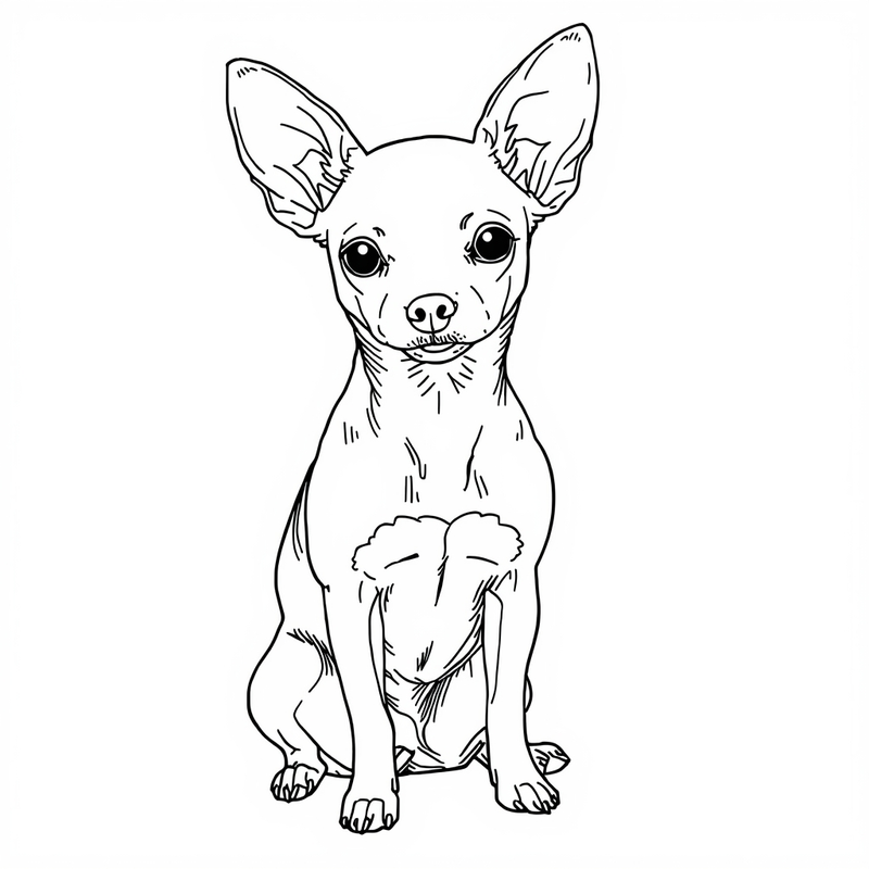 Chihuahua 4 - free printable coloring page