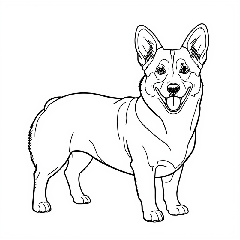 Corgi 2 - free printable coloring page