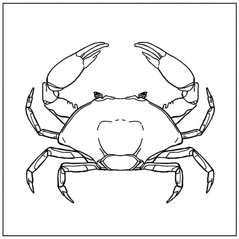 Crab 2 - free printable coloring page