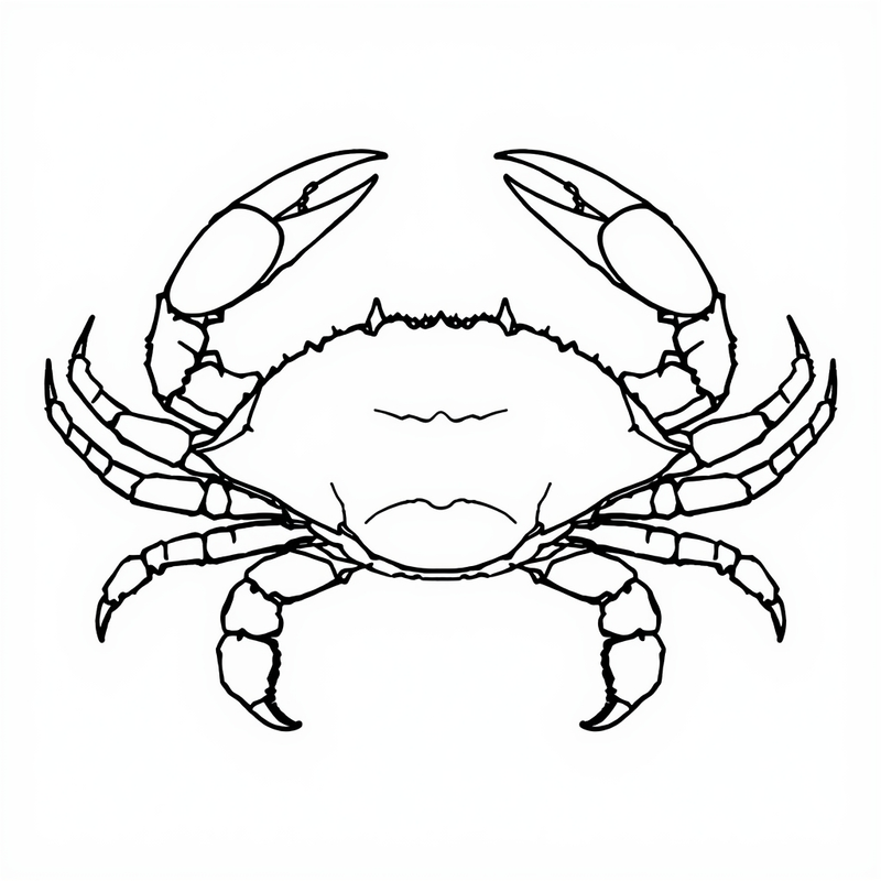 Crab 3 - free printable coloring page