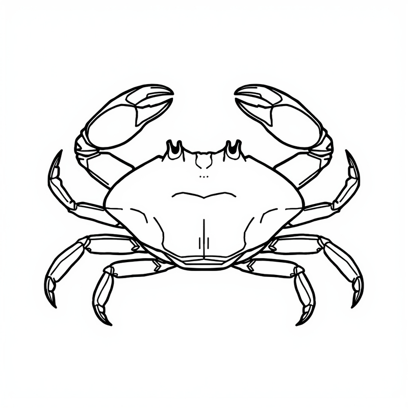 Crab 4 - free printable coloring page
