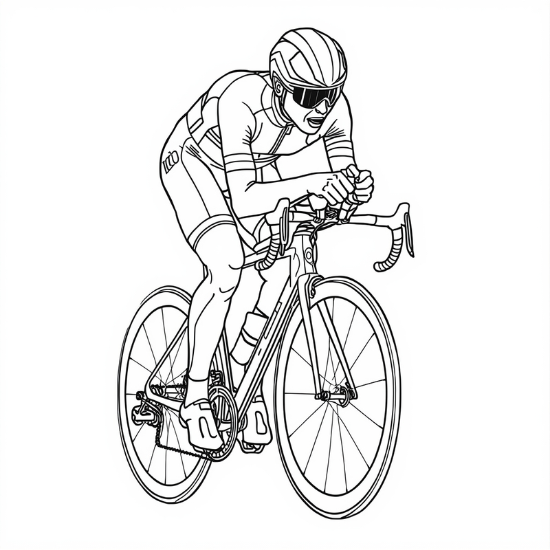 Cyclists coloring pages