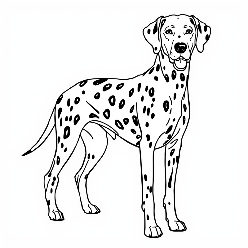 Dalmatian 2 - free printable coloring page