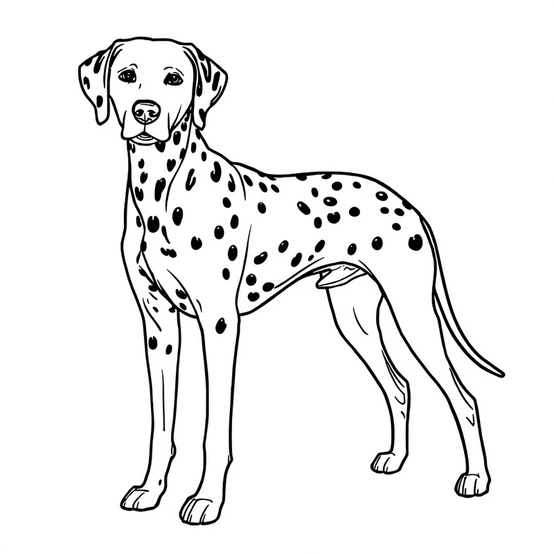 Dalmatian 3 - free printable coloring page