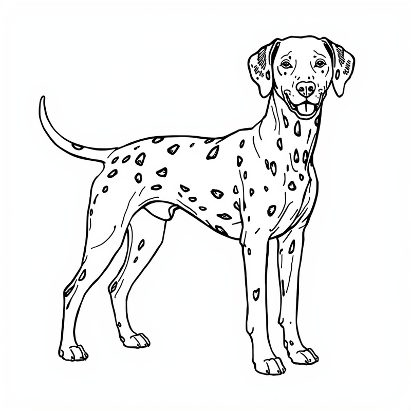 Dalmatian 4 - free printable coloring page