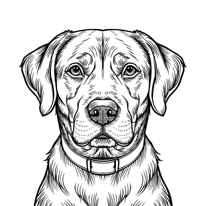 Dog 2 - free printable coloring page