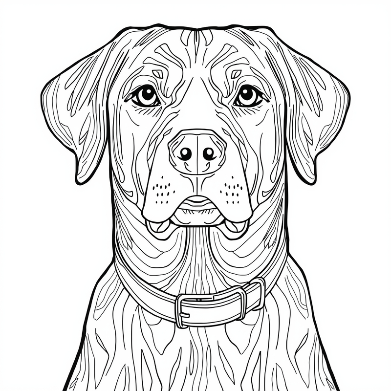Dog 3 - free printable coloring page