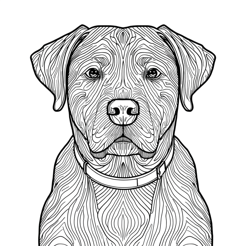 Dog 4 - free printable coloring page