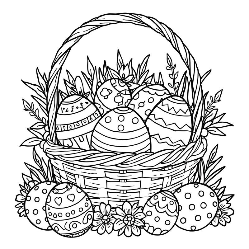 Easter - free printable coloring page