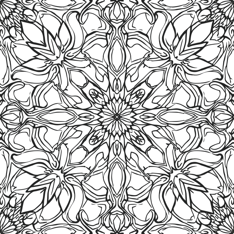 Fractals coloring pages