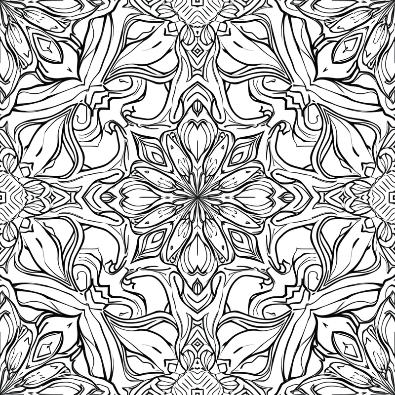 Fractal 3 - free printable coloring page