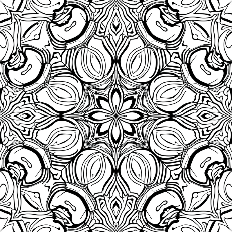 Fractal 4 - free printable coloring page